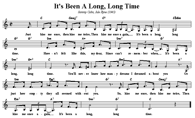 Harry James - It's been a long long time (With Sheet Music) 